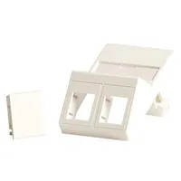 Lanview Wall plate, angled, for 2 x  keystone. Fits 50X75 mm Lk