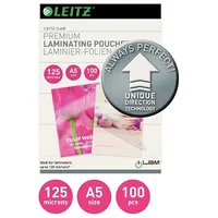 Leitz iLAM Udt A5 lamination pocket, glossy surface, 125 mic, 100 pcs 74930000
