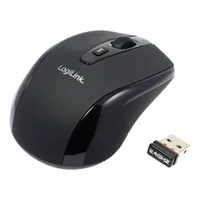 Logilink Maus optisch Funk 2.4 Ghz 2.4Gh wireless mini mouse with autolink Black