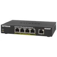 Netgear Gs305P 5-Port Gigabit Poe Gs305Pv2, Unmanaged, 