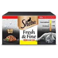 No name Sheba sachets in sauce poultry flavors - wet cat food 50X50 g
