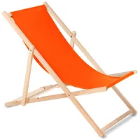 No name Wooden chair made of quality beech wood with three adjustable backrest positions color Orange Greenblue Gb183
