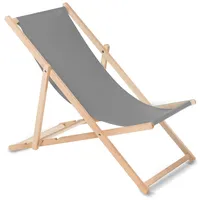 No name Wooden chair made of quality beech wood with three adjustable backrest positions Grey colour Greenblue Gb183
