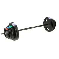 One Fitness Straight barbell with interchangeable weights  Gspo40 17-57-027 composite plates 42 kg Black
