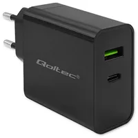 Qoltec Super Quick Pd charger 1Xusb C, 1Xusb, 45W
