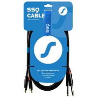 Sound Station Quality Ssq Rcajm2 Ss-1428 Cable 2X Rca - Jack Mono 6,3 mm 2 m Black
