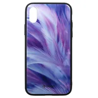 Tellur Cover Glass print for iPhone Xs feather