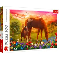 Trefl Puzzle 500 elements Horses on the meadow
