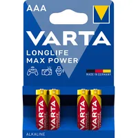 Varta Battery Alkaline, Micro, Aaa, Lr03, 1.5V Longlife Max Power 4-Pack