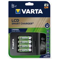 Varta Lcd Smart Charger  charger and 4 Aa Lr6 2100 mAh batteries 57684101441
