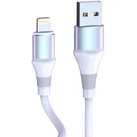 Vipfan Usb to Lightning cable  Colorful X08, 3A, 1.2M White
