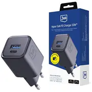 3Mk Hyper Charger tīkla lādētājs  33W Pd, Qc, Pps, Gan Usb-C, Usb-A melns 159938-0 5903108684316 85044030