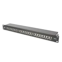 Digitus Cat 6A Patch Panel Rj45, 8P8C Suitable for 483 mm 19 cabinet mounting Transmission properties Category 6A, Class Ea Area of application Up to 500 Mhz, 10Gbase-T Size482.6 x 44 109Mm Rj45 shielding Tinned bronze  Dn-91624S-Ea-B 4016032440260