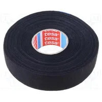 Tape textile W 25Mm L 25M Thk 0.25Mm Automotive rubber black  Tesa-51618-25 51618-00003-00