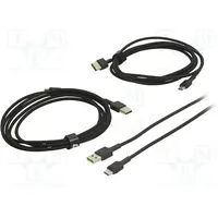 Cable Usb 2.0 A plug,USB C plug black 480Mbps  Gc-Kabgcset03 Kabgcset03