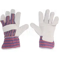 Protective gloves Size 10 cotton,natural leather  Lahti-L270110K L270110K