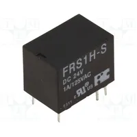 Relay electromagnetic Spdt Ucoil 24Vdc Icontacts max 1A Pcb  Frs1H24 Frs1H-S-Dc24