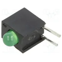 Led in housing green 3Mm No.of diodes 1 20Ma Lens diffused  H131Cgd-120