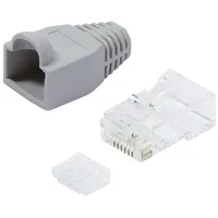 Plug connector Cat.6 100 pcs Rj45 unshielded gray  Aklliksawmp0023 4052792027563 Mp0023