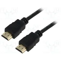 Cable Hdcp 2.2,Hdmi 2.0 Hdmi plug,both sides 0.5M black  Goobay-60619 60619
