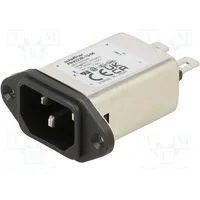 Connector Ac supply socket male 15A 250Vac C14 E -2585C  Fn9222R-15-06
