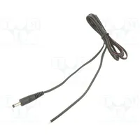 Cable 2X0.35Mm2 wires,DC 4,0/1,7 plug straight black 1.5M  P40-Tt-T035-150Bk
