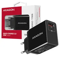 Axagon Acu-Qc19 wall charger 1X Qc3.0/Afc/Fcp/Smart, 19W, black 
