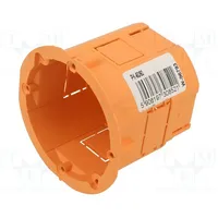 Enclosure junction box Ø 60Mm Z plaster embedded deep  Jx-Pk-60/60-Or Pk-60/60 Orange
