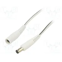 Cable 2X0.5Mm2 Dc 5,5/2,1 socket,DC 4,0/1,7 plug straight  P40-C21-T050-050Wh