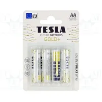 Battery alkaline 1.5V Aa non-rechargeable Ø14.5X50.5Mm 4Pcs.  Bat-Lr6G/Tesla-B4 8594183392257