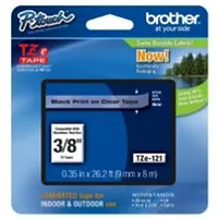 Brother Tze121 tape black/clear 9Mm 8M  4977766684781