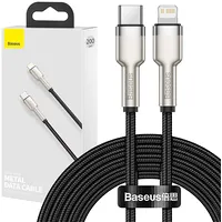 Usb-C cable for Lightning Baseus Cafule, Pd, 20W, 2M Black  Catljk-B01 6953156202108