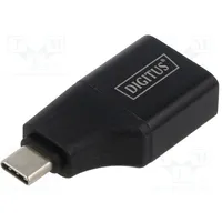 Adapter Hdmi socket,USB C plug gold-plated black  Ak-300450-000-S