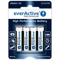 Alkaline batteries everActive Pro Lr6 Aa - blister card 4 pieces  Alev64B 5902020523635 Lr64Blpa