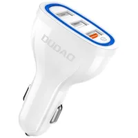 Car charger Dudao R7S, 3X Usb, 18W White  054411