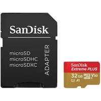 Sandisk Extreme Plus microSDHC 32Gb  Sd Adapter Rescuepro Deluxe 100Mb/ s A1 C10 V30 Uhs-I U3, Ean 619659155353