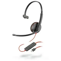Poly Blackwire C3210 Headset Wired Head-Band Calls/Music Usb Type-C Black, Red  209748-104 017229165861 Perpo2Slu0063