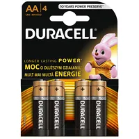 Baterijas Duracell Aa Alkaline 4Pack  297 5000394076952