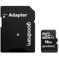 Goodram 16Gb Micro Sdhc U1-I Class 10 Atmiņas Karte ar Adapteri  M1Aa-0160R12 5908267930137