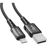 Acefast cable Mfi Usb - Lightning 1.2M, 2.4A black C1-02  C1-02-A-L 6974316280507