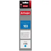 Activejet Ae-103C Ink Bottle Replaces Epson 103 C13T00S24A Supreme 70 ml Cyan  5901443120735 Expacjaep0316