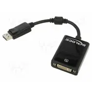 Adapter Displayport plug,DVI-I 245 socket 0.12M black  Delock-61847 61847