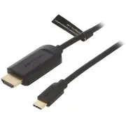 Adapter Hdmi 1.4 plug,USB C plug gold-plated 1.5M Pvc  Cgubg