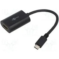 Adapter Hdmi socket,USB C plug 0.2M black  Goobay-38532 38532