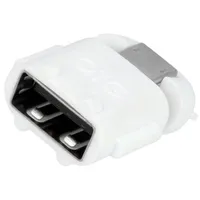 Adapter Otg,Usb 2.0 Usb A socket,USB B micro plug white  Aa0063