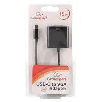 Adapter Usb 3.1 D-Sub 15Pin Hd socket,USB C plug 0.15M black  Ab-Cm-Vgaf-01