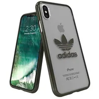 Adidas Clear Case Silikona Apvalks Priekš Apple iPhone X / Xs Caurspīdīgs - Melns Eu Blister  Ad-Occ-Iphxxs-Trbk 8718846051347