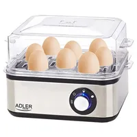 Adler Ad 4486 egg cooker 8 eggs 800 W Black,Satin steel,Transparent  5902934831451 Wlononwcrbi24