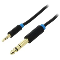 Audio Cable Trs 3.5Mm to 6.35Mm Vention Babbf 1M, Black  6922794728264 056182