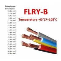 Auto instalācijas viendzīslu kabelis melns Flry-B 16.0Mm² cena par 1 metru  Flry-16Bk25B 3100000679385